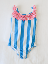 Mary One Piece - Beachy Blue Stripes